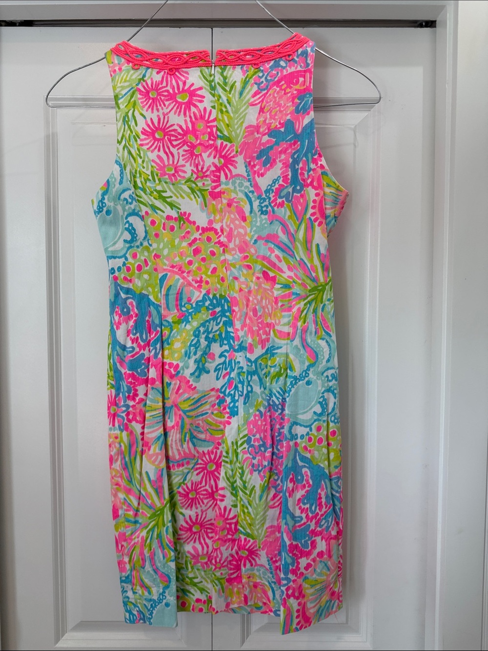 Lilly Pulitzer Pink Blue Green Floral Shift Dress - Picture 4 of 5